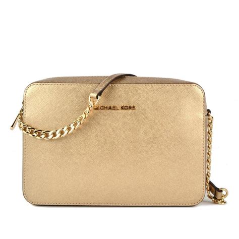 michael kors gold jet set crossbody